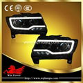 For 2011-2014 Jeep Compass LED headlight with bi-xenon projector lens and LED DR