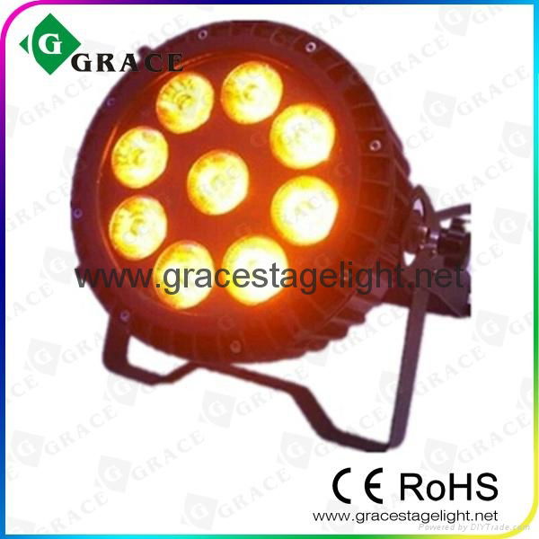 9*18w rgbwauv 6in1 IP65 led par can 3