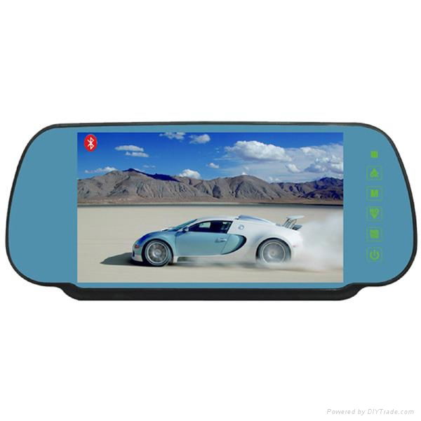 7 inches mimic panel vehicle-mounted rearview mirror LCD with bluetooth