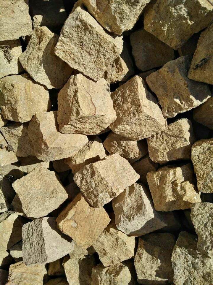 黄砂岩6面自然方块石 4