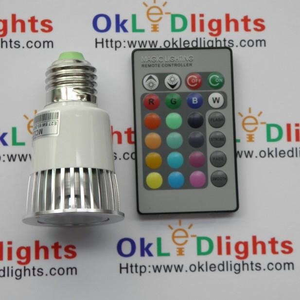 Remote Control RGB LED Bulbs  OKLEDLIGHTS.COM 