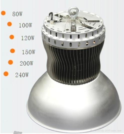  80W Epistar chip 45mil LED High Bay Light with Fins heat dissipation OKLEDLIGHT