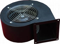 Single outer rotor centrifugal fan into the wind