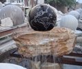 石雕噴泉風水球 2