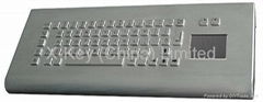 IP65 industrial metal desktop keyboard with touchpad and mounting hole(X-PP66D)