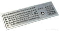 IP65 industrial metal keyboard with numeric keypad and trackball(X-BP107B) 1