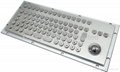 Vandalproof Metal Keyboard with Function Keys and Trackball(X-BP86B) 1