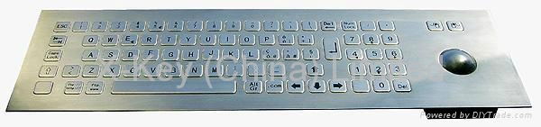 IP65 industrial stainless steel keyboard with trackball(X-BN81F)