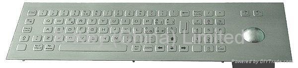 IP65 industrial stainless steel keyboard with trackball(X-BN81F) 2