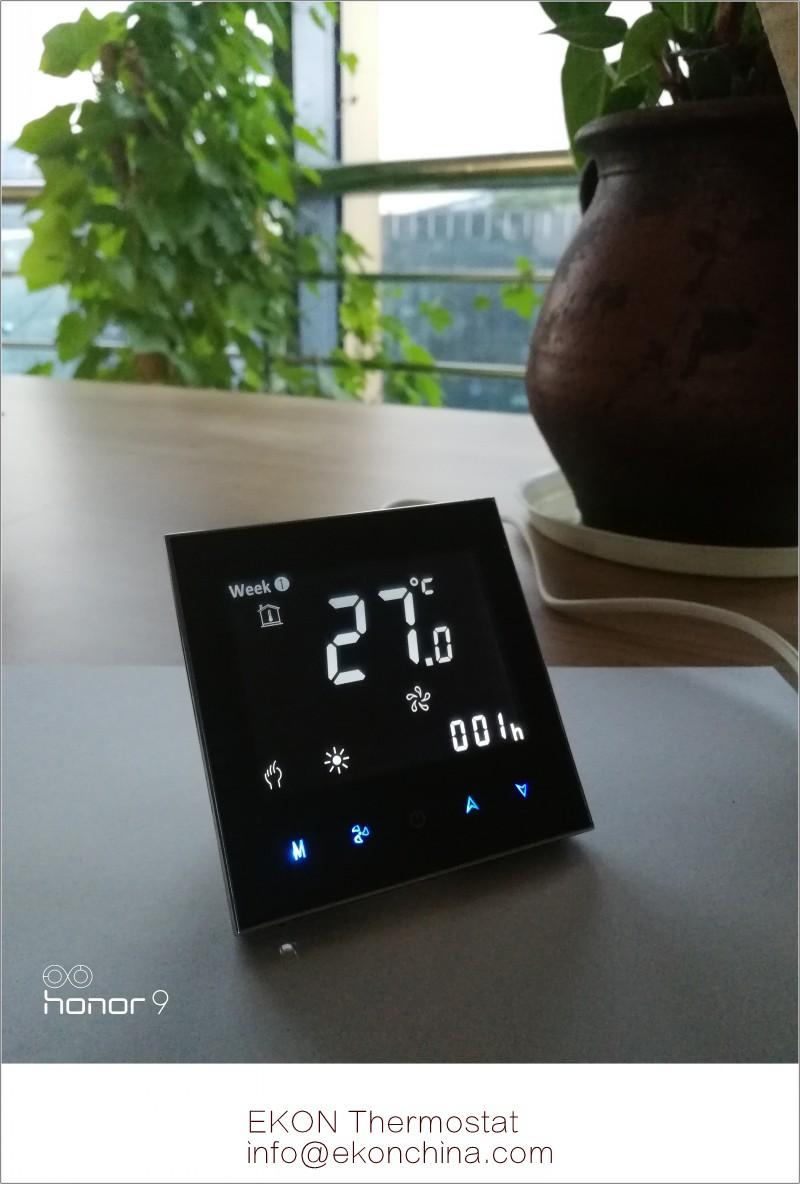 Smart WIFI Negative black screen 2 pipe FCU room thermostat-TF-702 series