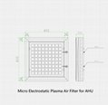 Plasma micro electrostatic air filterr for AHU 610x610mm