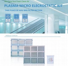 Micro electrostatic electric filterr for AHU 610x610mm