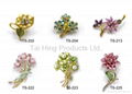 Metal Brooch - Flower Series 01~03