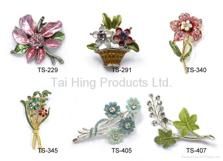 Metal Brooch - Flower Series 01~03 2