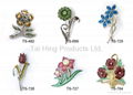 Metal Brooch - Flower Series 01~03 3