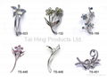 Metal Brooch - Flower Series 04~05 1