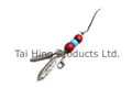 Cell phone charm - Leather lace with beads 2