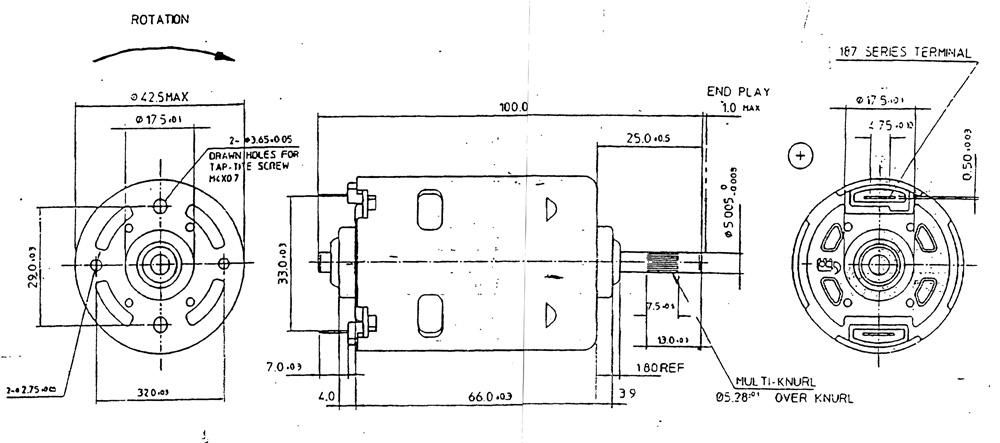 DC geared motor 7812 3