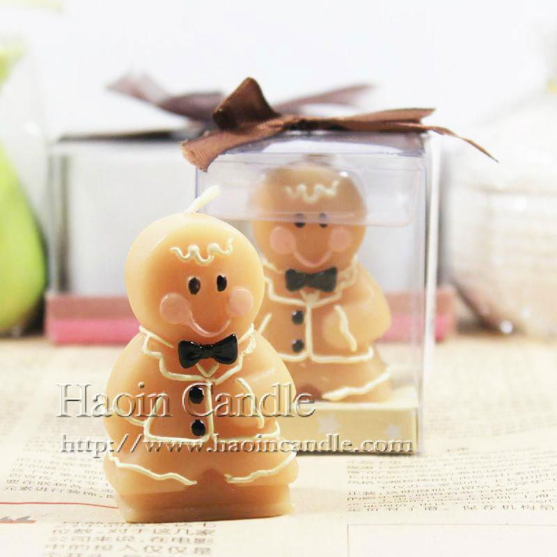 Adorable Gingerbread Bride Candle Wedding Favors,Candle Factory 3