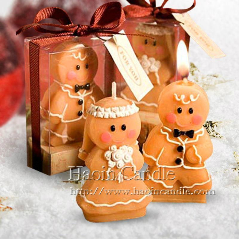 Adorable Gingerbread Bride Candle Wedding Favors,Candle Factory