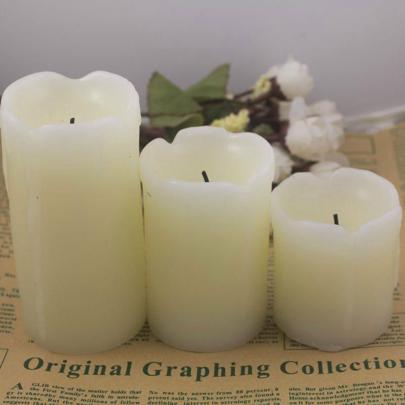 wedding party candle happy tear ivory led candle  3