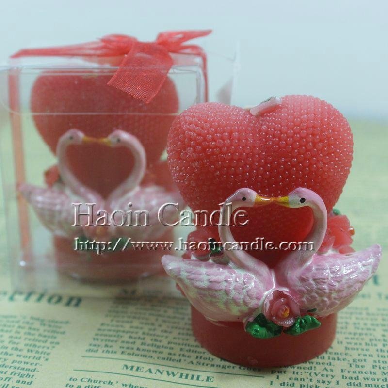 Romantic Pink Swan Shaped Wedding Candle,Candle Supplier  2