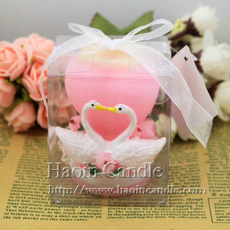 Romantic Pink Swan Shaped Wedding Candle,Candle Supplier  3