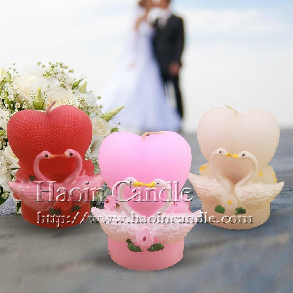 Romantic Pink Swan Shaped Wedding Candle,Candle Supplier 