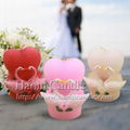 Romantic Pink Swan Shaped Wedding Candle