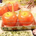 Red Apple Shaped Wedding Candle, Candle