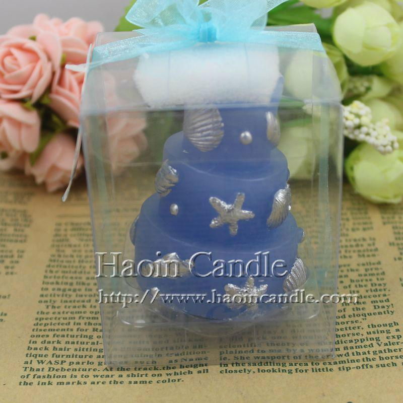 Beach Themed Wedding Cake Candle Favors, Candle Supplier 4