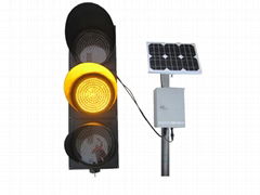 Solar traffic warning light