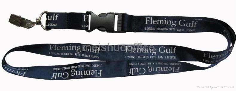 Custom Printed Polyester Lanyards with Detachable Buckle&Snap Hook 3
