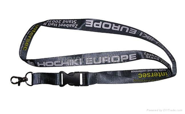 Custom Printed Polyester Lanyards with Detachable Buckle&Snap Hook 4