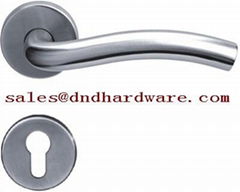 Stainless steel door handle fire rated lock BE EN 1906