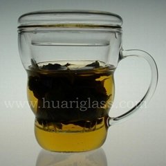 Glass Cup With Infuser & Lid