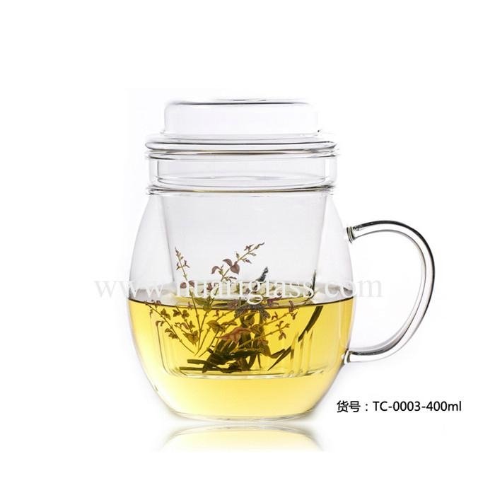 Glass Cup With Infuser & Lid