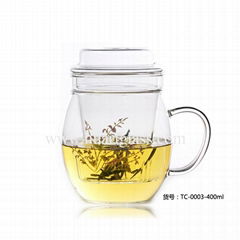 Glass Cup With Infuser & Lid