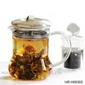 Glass Teapot With Stainless Steel  Filter & Cover  2