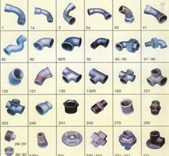 malleable cast iron pipe fittings; malleable iron casting pipe fittings