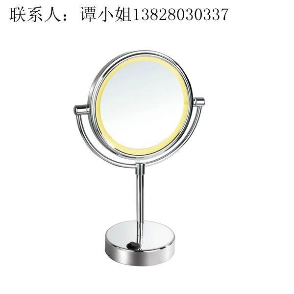 Double sided Battery Brass Desktop LED magnifying mirror