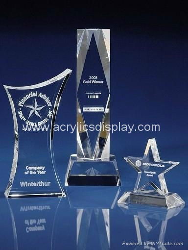 crystal trophy star trophy 