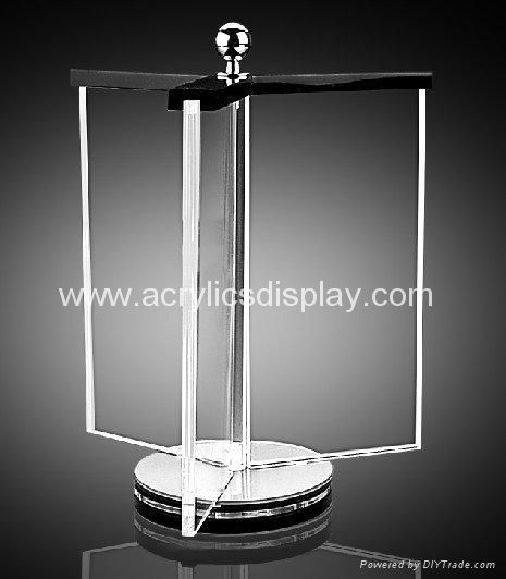 acrylic rotating menu holder