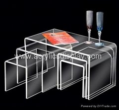 acrylic nesting table coffee table