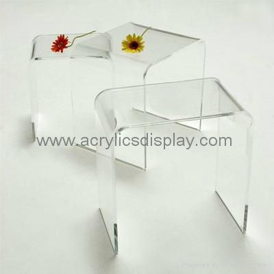 acrylic nesting table coffee table