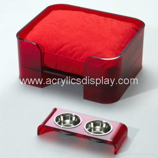 luxury plastic resin acrylic pet bed