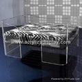 luxury plastic resin acrylic pet bed