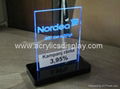 acrylic led menu stand