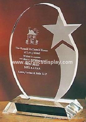 crystal trophy star trophy 