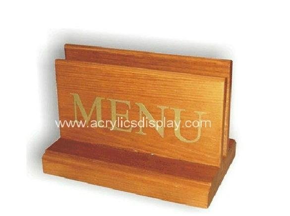 acrylic wood table tents of wooden base